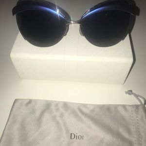 Gorgeous Dior Sunglasses with a Unique Blue Rim